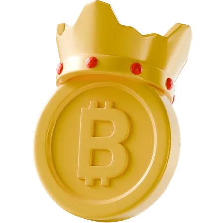 King Bitcoin  3D Icon