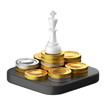 King Chess Coins  3D Icon