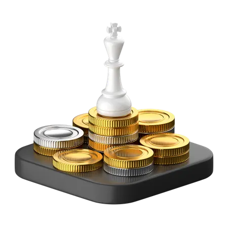 King Chess Coins  3D Icon