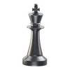 King Chess Piece Black