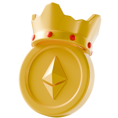 King Ethereum  3D Icon