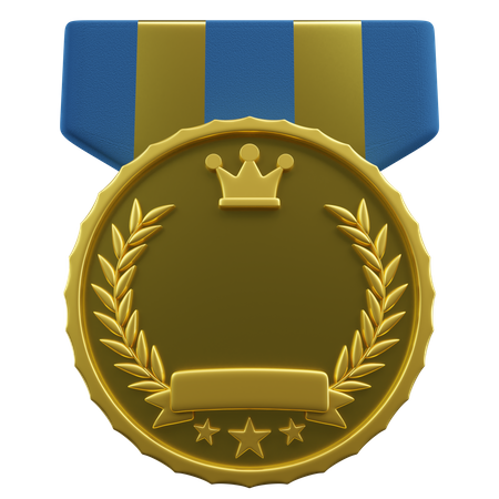 King Medal 3D Illustration