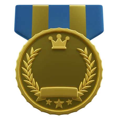 King Medal 3D Illustration