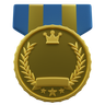 3d king medal illustration