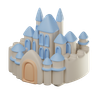medieval castle emoji 3d