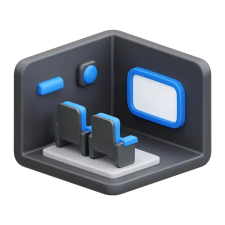 Kinosaal  3D Icon