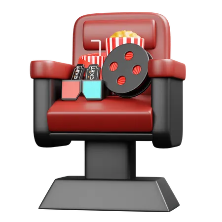 Kinostuhl  3D Icon