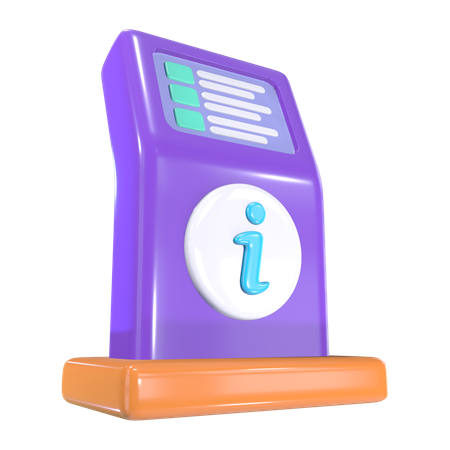 Kiosque d'information  3D Icon
