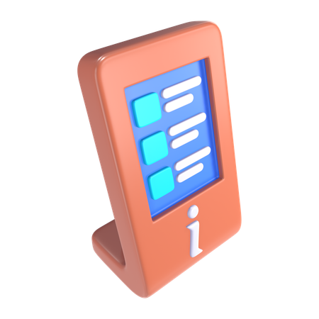 Kiosque d'information  3D Icon