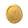 laotian kip gold coin 3d logos