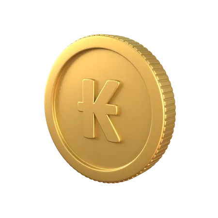 Moeda de ouro kip  3D Icon