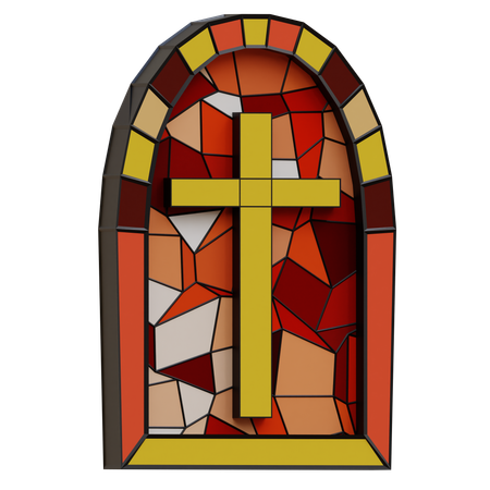 Kirche Glasmalerei  3D Icon