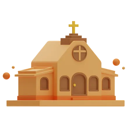 Kirchengebäude  3D Icon