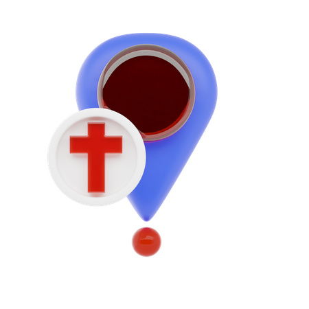 Standort der Kirche  3D Icon