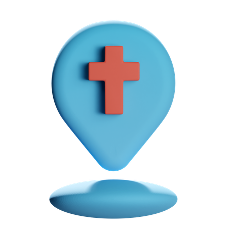 Pin für den Kirchenstandort  3D Icon