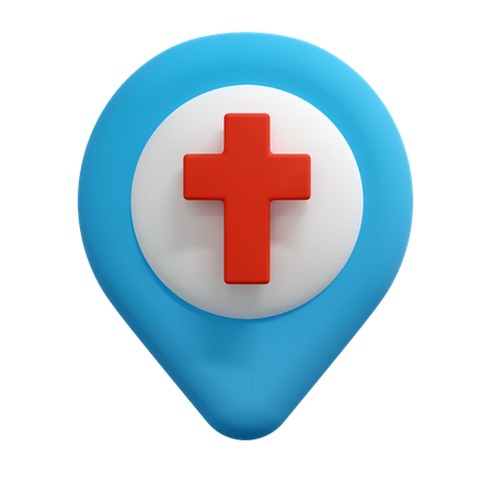 Pin für den Kirchenstandort  3D Icon