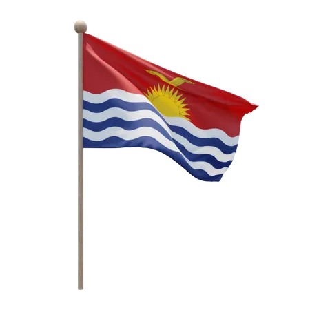 Asta de bandera de kiribati  3D Flag