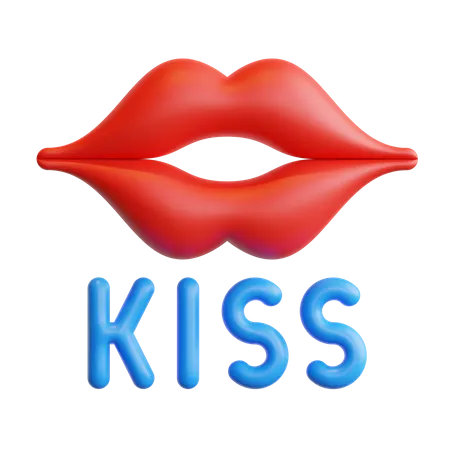 Kiss  3D Sticker