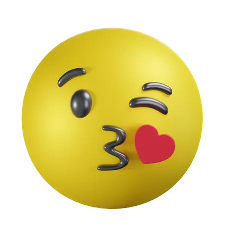 Kiss Emoji Icon - Download in Glyph Style