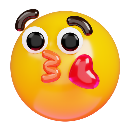 Kiss Emoji  3D Icon