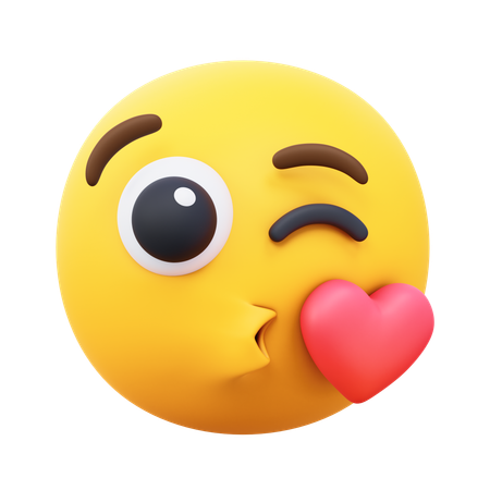 キスの絵文字  3D Icon