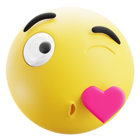 Kiss Emoji  3D Icon