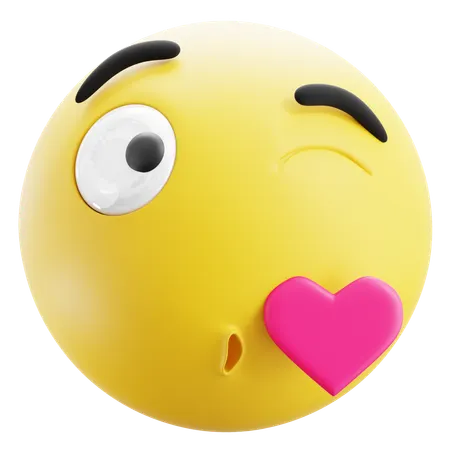 Kiss Emoji  3D Icon