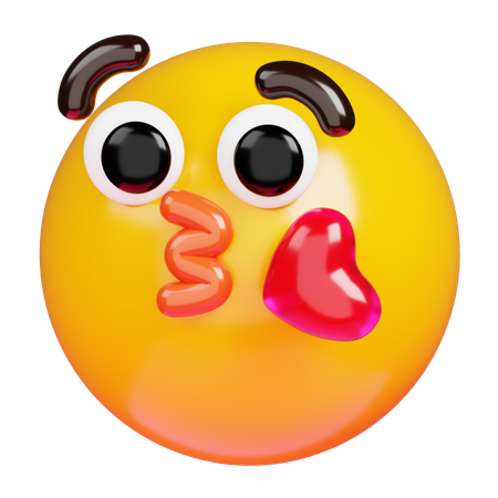 Kiss Emoji  3D Icon