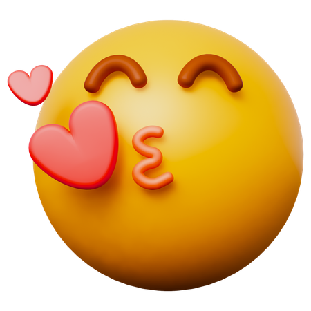 Kiss Emoji  3D Icon