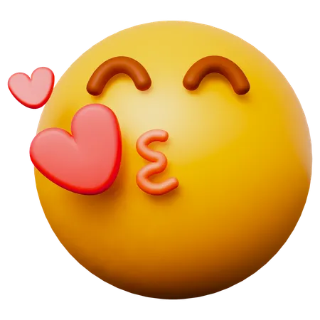 Kiss Emoji  3D Icon