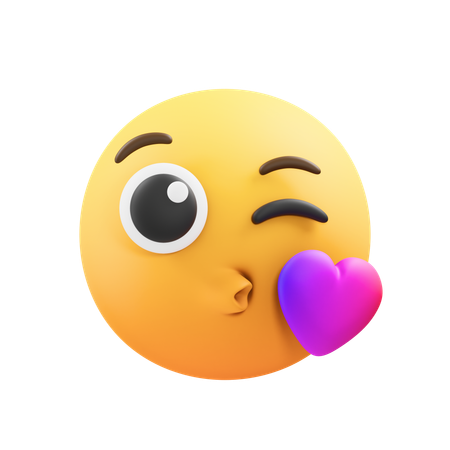Kiss emoji  3D Icon