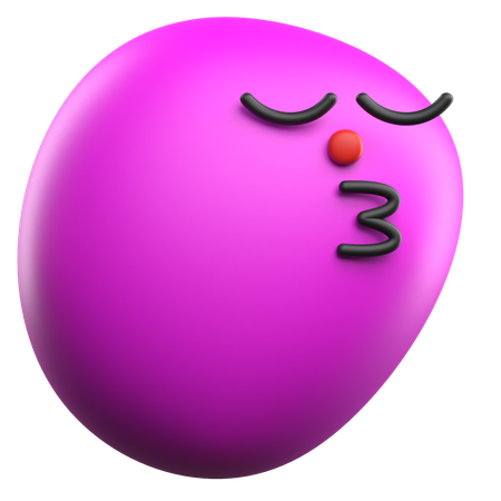 Kiss Emoji  3D Icon
