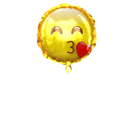 Kiss Emoji Balloon  3D Icon