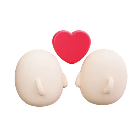 Kissing Couple  3D Icon