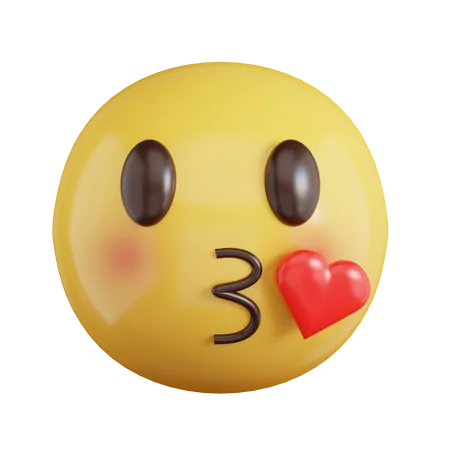 Kissing Emoji  3D Icon