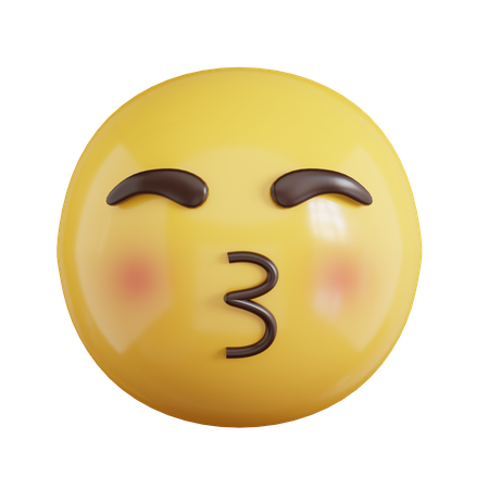 Kissing Emoji 3D Icon
