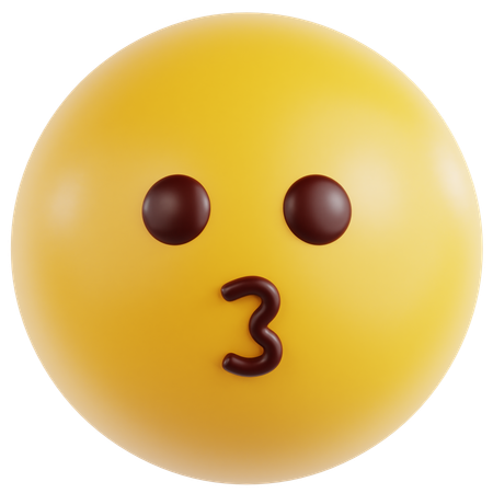 Kissing Face  3D Icon