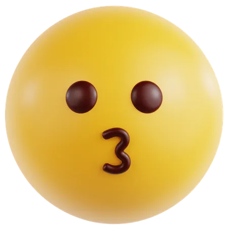 Kissing Face  3D Icon