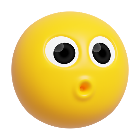 Kissing Face Emoji  3D Icon