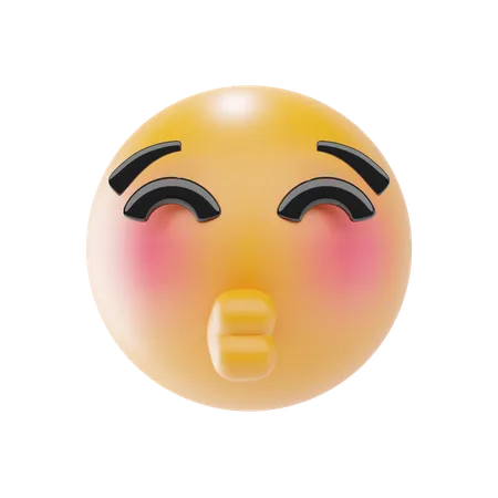 Kissing Face With Close Eyes  3D Icon