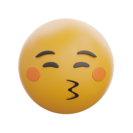 Kissing Face With Closed Eyes  3D Icon