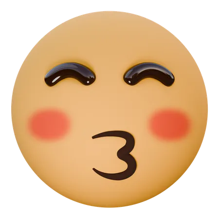 Kissing Face With Closed Eyes  3D Icon