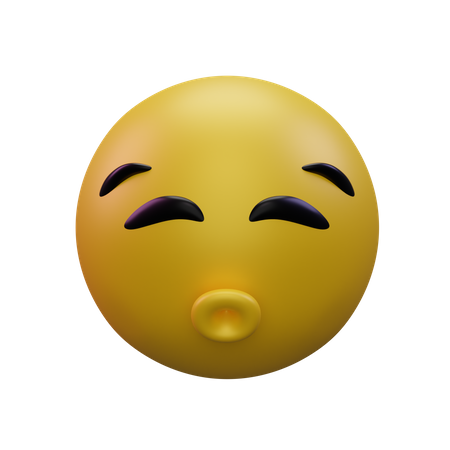 Kissing Face With Closed Eyes  3D Icon