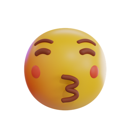 Kissing Face With Closed Eyes Emoji  3D Icon