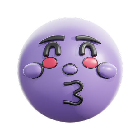 Kissing face with smiling eyes  3D Icon
