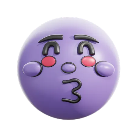 Kissing face with smiling eyes  3D Icon