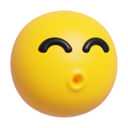 Kissing Face with Smiling Eyes Emoji  3D Icon