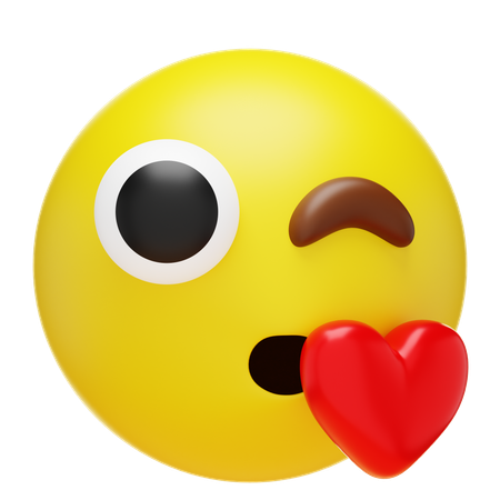 KISSING HEART  3D Icon