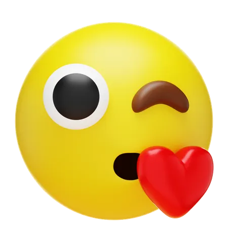 KISSING HEART  3D Icon