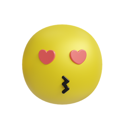 Kissing heart emoji  3D Icon